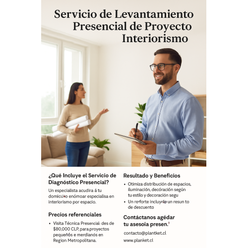 Servicio de Levantamiento Presencial de Proyecto Interiorismo