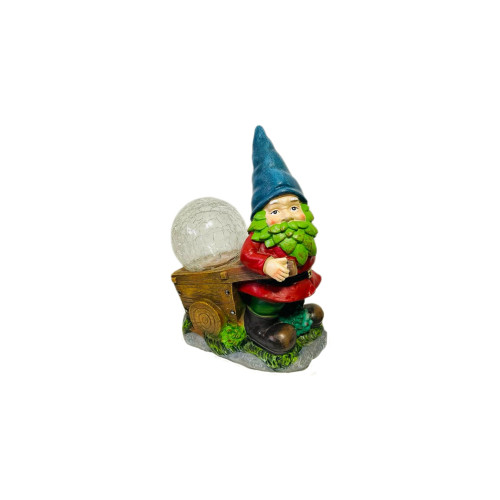 Figura Gnomo Carreta con Panel Solar