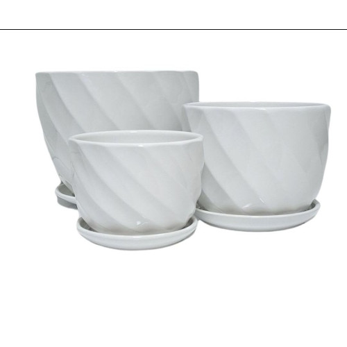 Set Macetas Cerámica 3 piezas